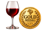 Wine Glass and Gold Medal Duo Wine Glass and Gold Medal Duo