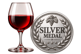 Wine Glass and Silver Medal Wine Glass and Silver Medal